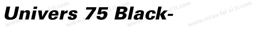 Univers 75 Black字体转换